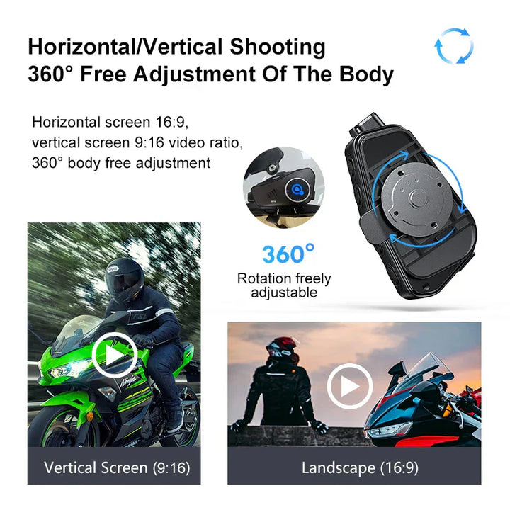 ApexRide riding tech: 1080P HD motorcycle camera with Bluetooth intercom function