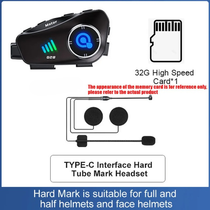 Durable, waterproof 1080P HD helmet camera with Bluetooth for moto accessories