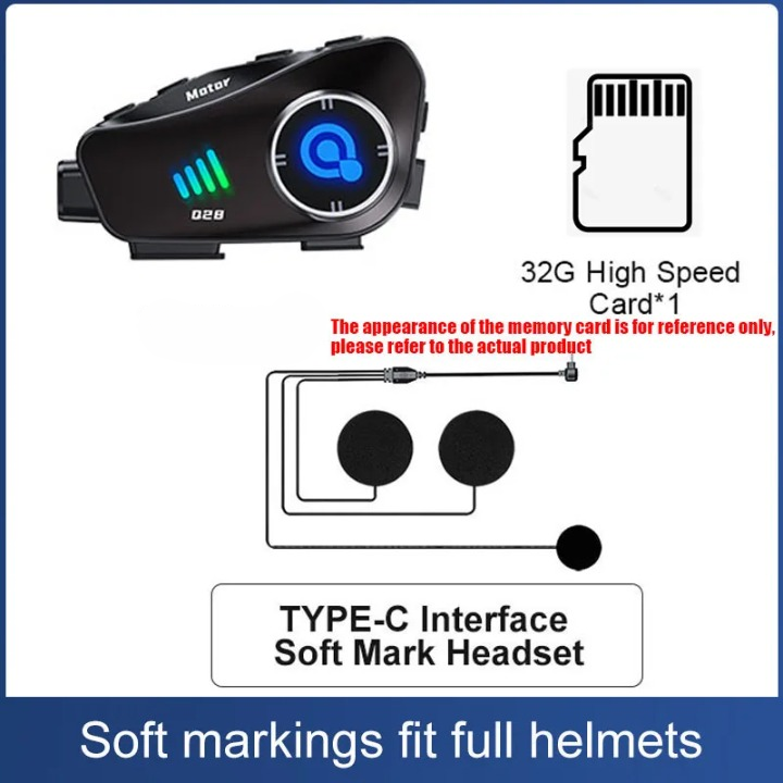 ApexRide 1080P HD motorcycle camera and Bluetooth intercom system for helmet mounting