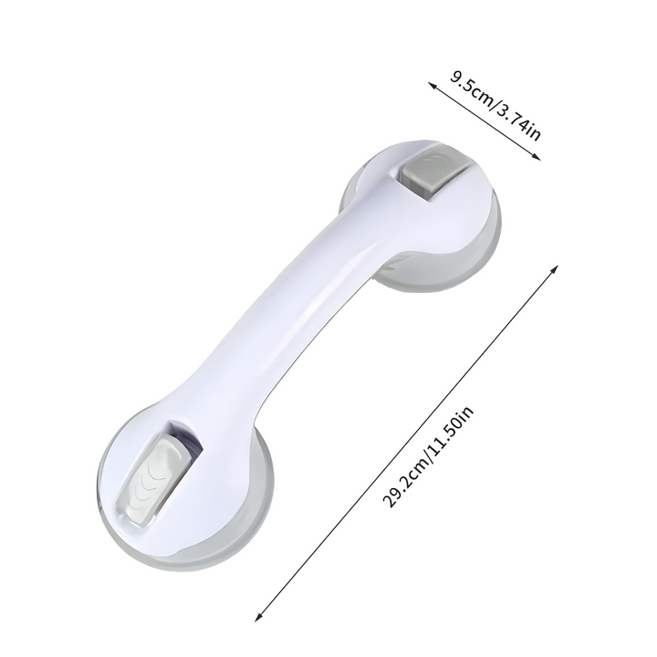 Prevent falls with AquaGrip bathroom safety grab bar. Reliable suction support for elderly and mobility assistance.