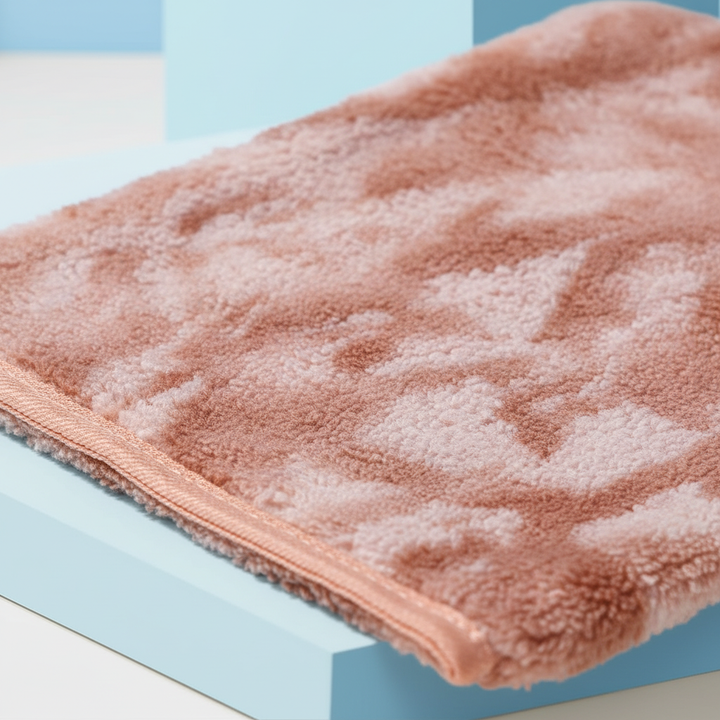 Hypoallergenic AquaJoy wash mitts, 6-piece coral fleece set for gentle cleansing