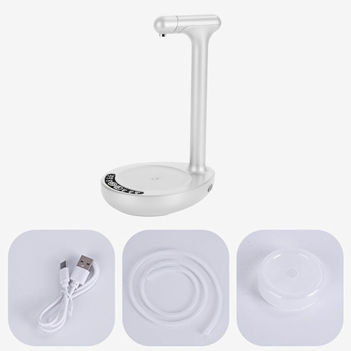 Aqualis 5-gallon electric water pump, providing instant access to hydration for desktops.