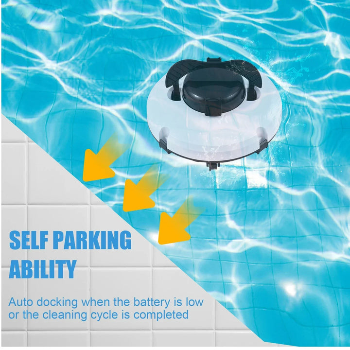 AquaMate Cordless Robotic Pool Cleaner with dual motors, ideal for home pool cleaning up to 100m²