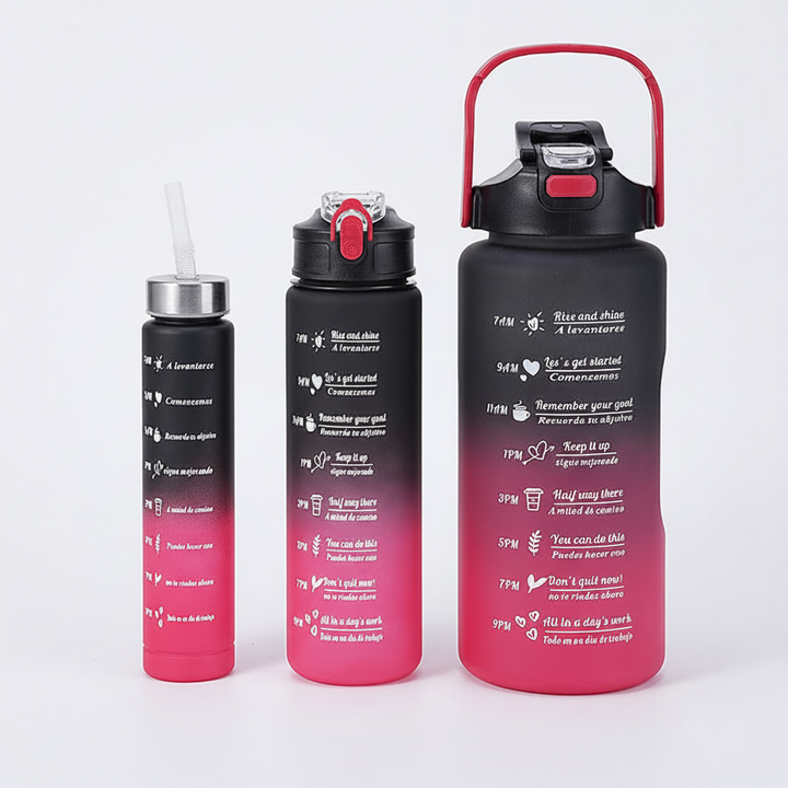 Top-down view of AquaPulse gym accessory bottle with secure lid, demonstrating leak-proof feature.