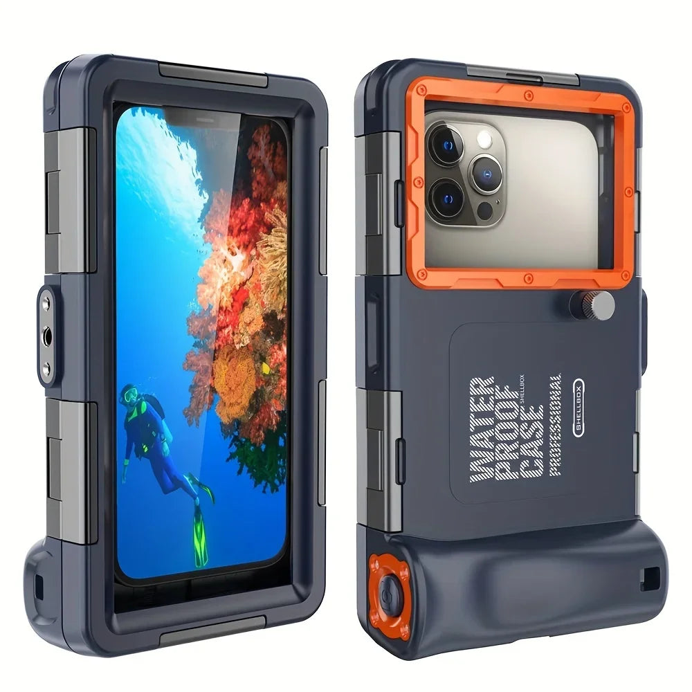 AquaShield waterproof diving phone case, 15m depth protection, universal fit for underwater photography
