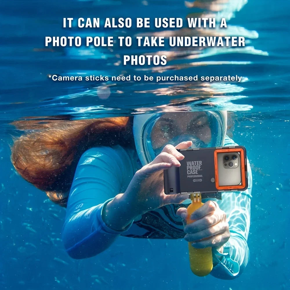 Durable AquaShield waterproof phone case with secure lanyard for diving, swimming, and beach adventures