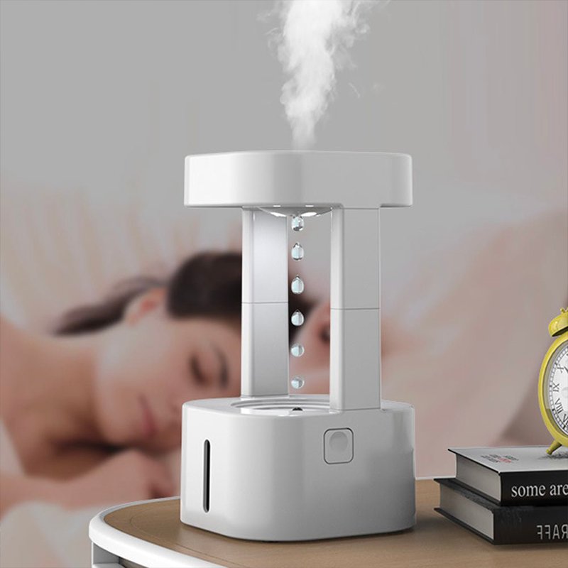 Compact AquaSphere mini humidifier, also a diffuser. Perfect portable desktop companion for relaxation in home or office.