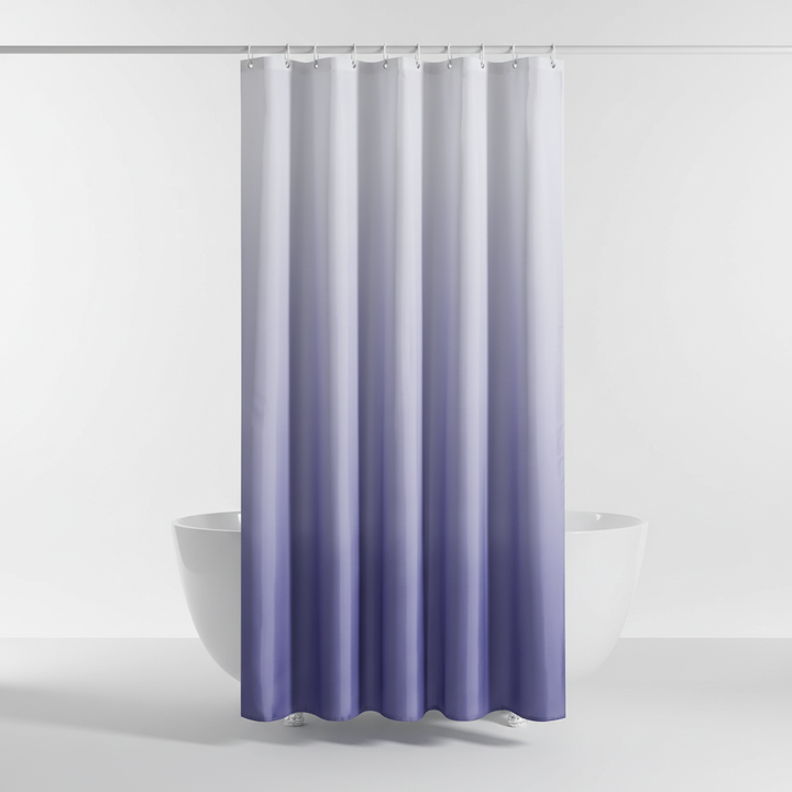 Easy clean AquaVeil gradient waterproof polyester shower curtain, a key bathroom accessory