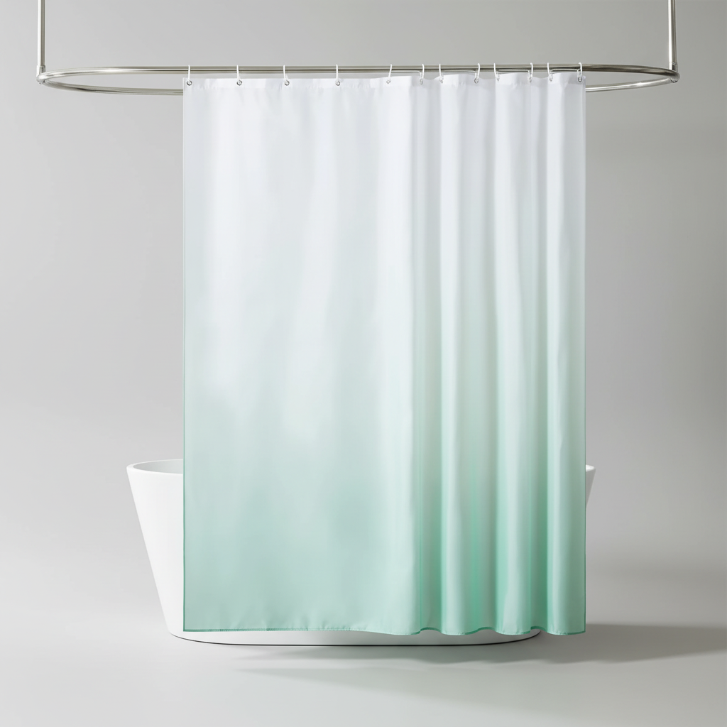 Modern AquaVeil waterproof shower curtain, thickened polyester with a striking gradient for bathroom accessories