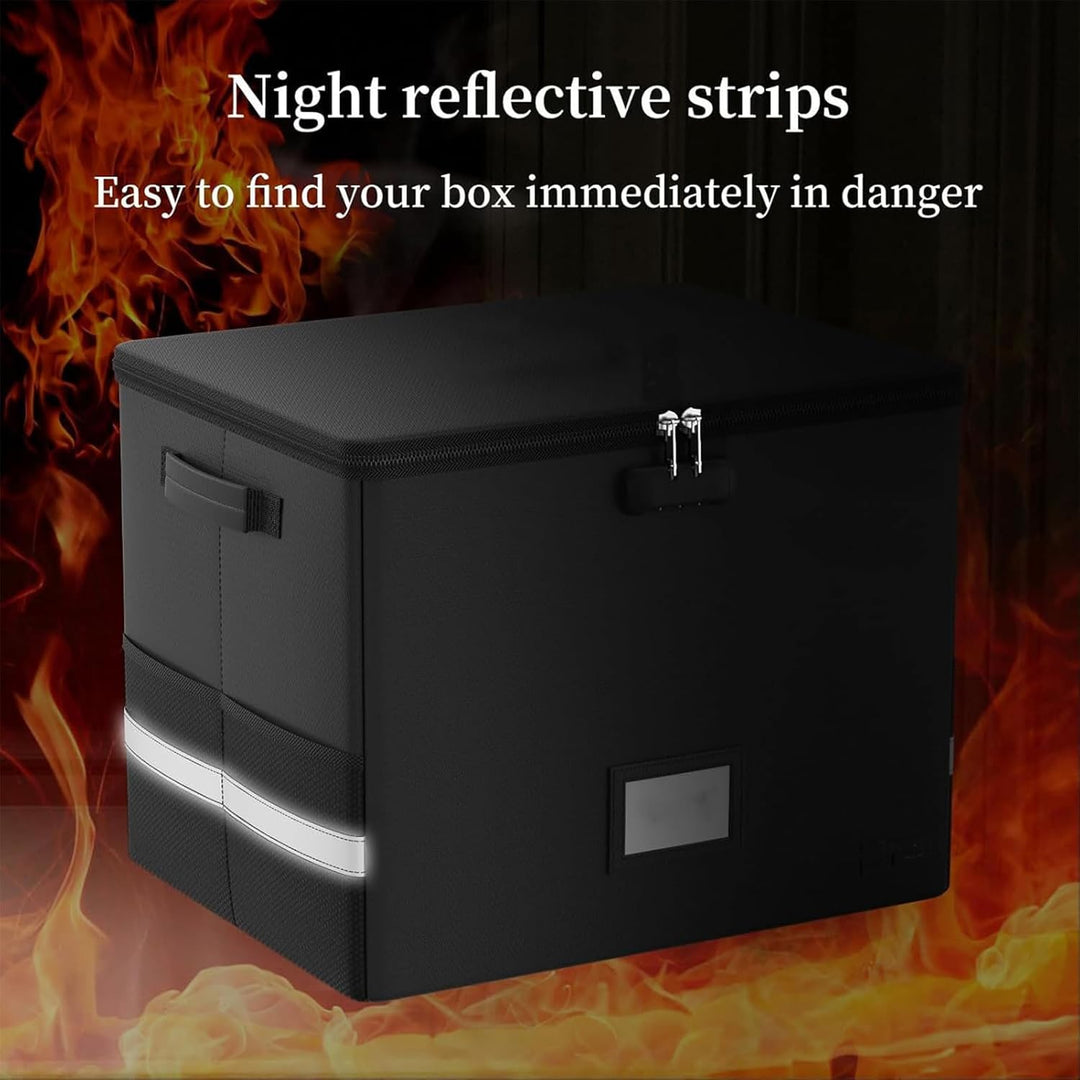 Close-up of the rugged exterior of Arcion fireproof waterproof record storage case.