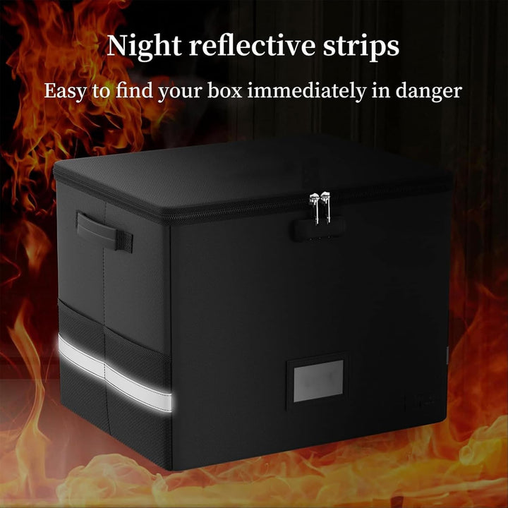 Close-up of the rugged exterior of Arcion fireproof waterproof record storage case.