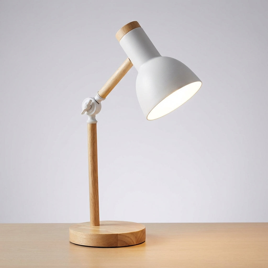 Close-up of the Arclume Adjustable Desk Lamp's pivot joint, showcasing its sleek design and functionality