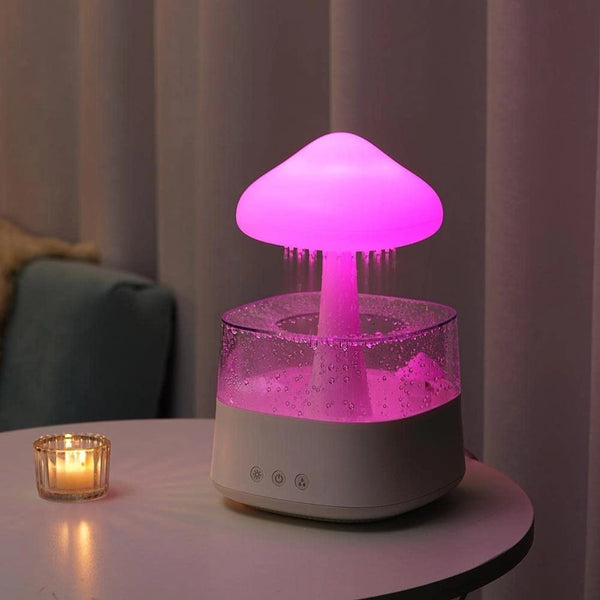 Elegant AromaGlow essential oil diffuser & humidifier with soft night light for home decor & wellness.
