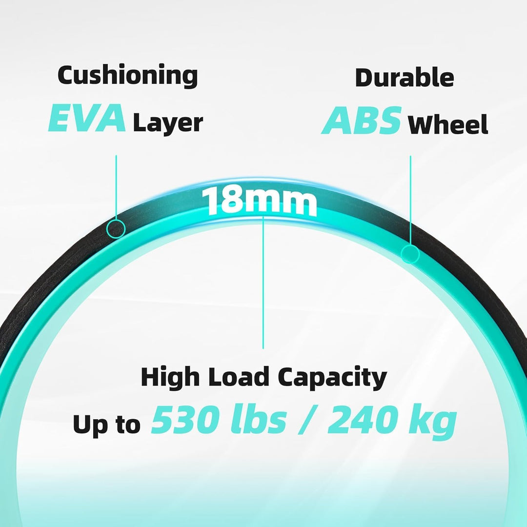 Artheva back roller wheel set & yoga blocks, ideal for targeted pain relief.