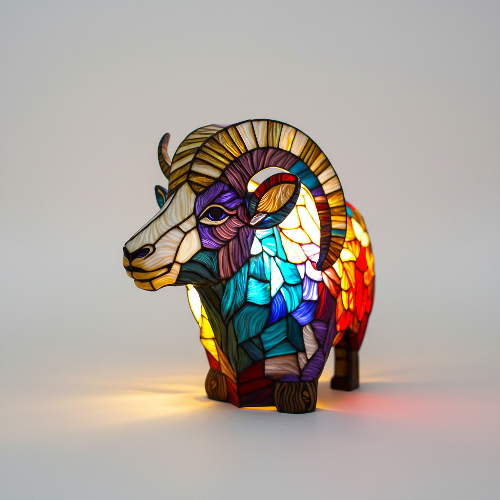Unique animal-themed table lamp, artistic sculpture, ambient lighting, home decor gift