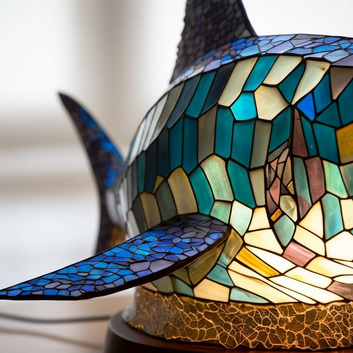 Unique animal lamp, artistic elephant sculpture table light, modern decor gift