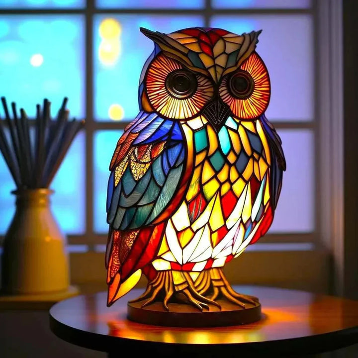 Unique stained glass animal table lamp, an exquisite piece of decorative homelighting.