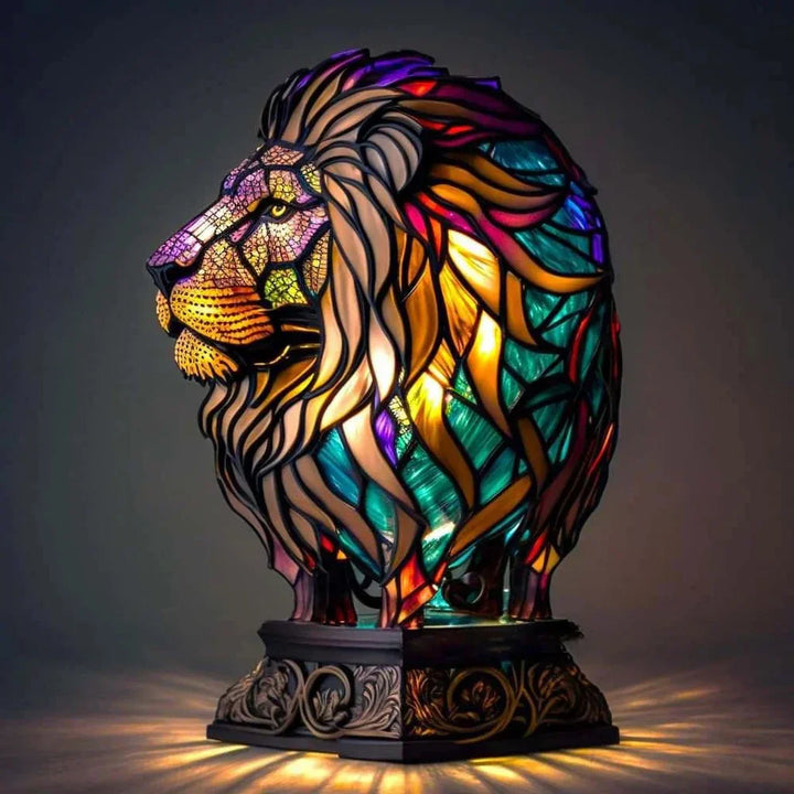 Elegant animal stained glass art lamp, perfect for creating ambient light and decor.