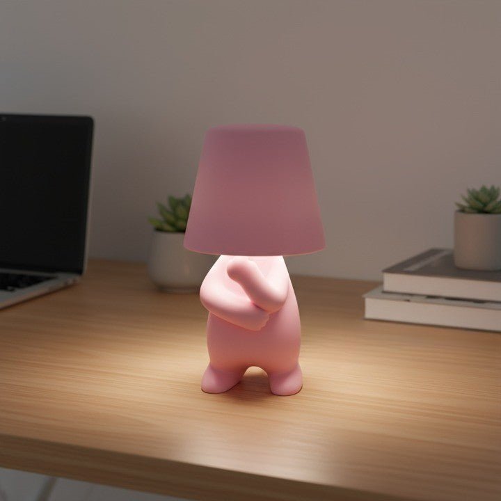 Creative artistic human figure LED lamp. Unique modern decor & novelty light for desks.
