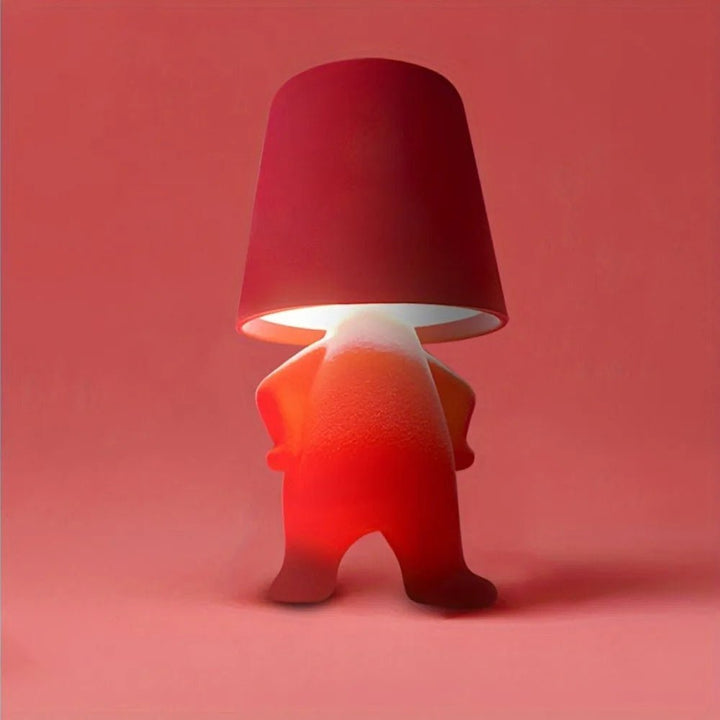 Novelty human figure LED lamp. Artistic modern decor, perfect for creative ambient room lighting.