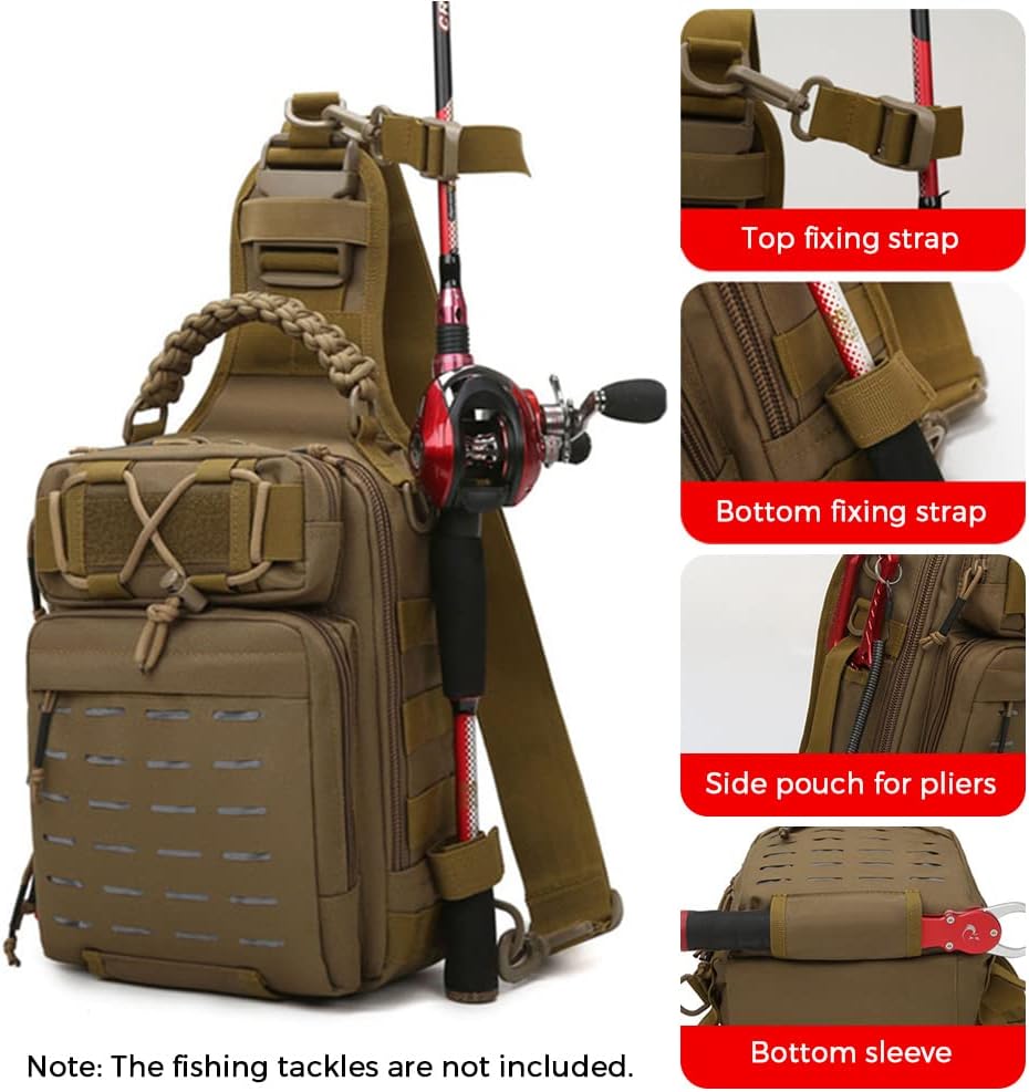 Water-resistant Arvion fishing bag, protecting tackle from rain during outdoor excursions.