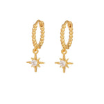 Star Hoop Earrings
