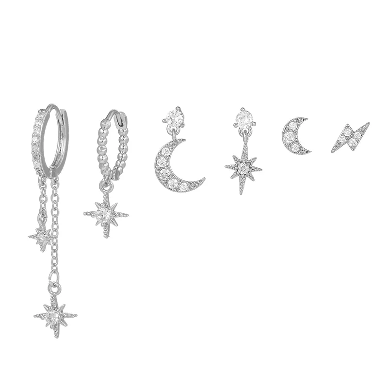 Astrid Women's Celestial Star Earrings, delicate and fashionable studs, hypoallergenic stainless steel