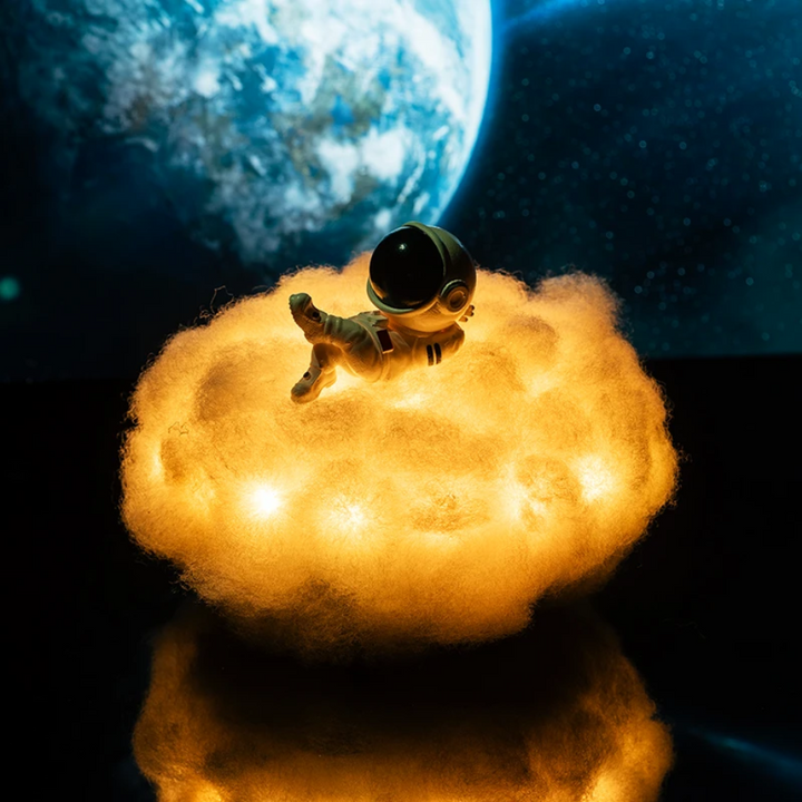 Unisex Astronaut Cloud Lamp, an LED night light designed for kids' rooms, with remote control