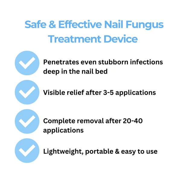 Easy-to-use at-home laser device for anti-fungal nail treatment. Achieve healthy nails and better personal nail care.