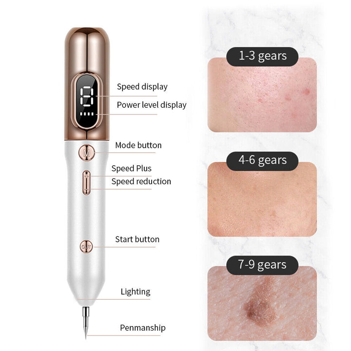 Handheld plasma pen beauty device for effective skin tag, mole, and wart removal, a true blemish corrector.