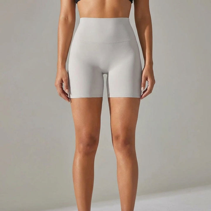 Aubree's stretchy high-waisted seamless shorts for women, ideal activewear for fitness training.