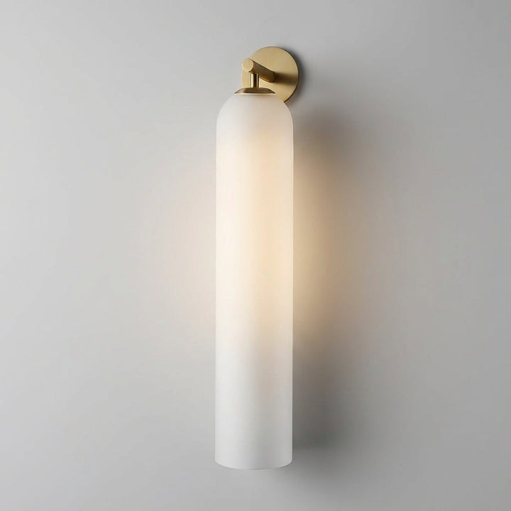 Contemporary vertical glass wall sconce by Aurelis, perfect for modern indoor lighting and home decor