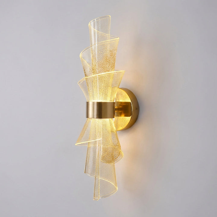 Minimalist Aurellis LED wall light, perfect for modern interior decor in a living room, hallway, or office space.