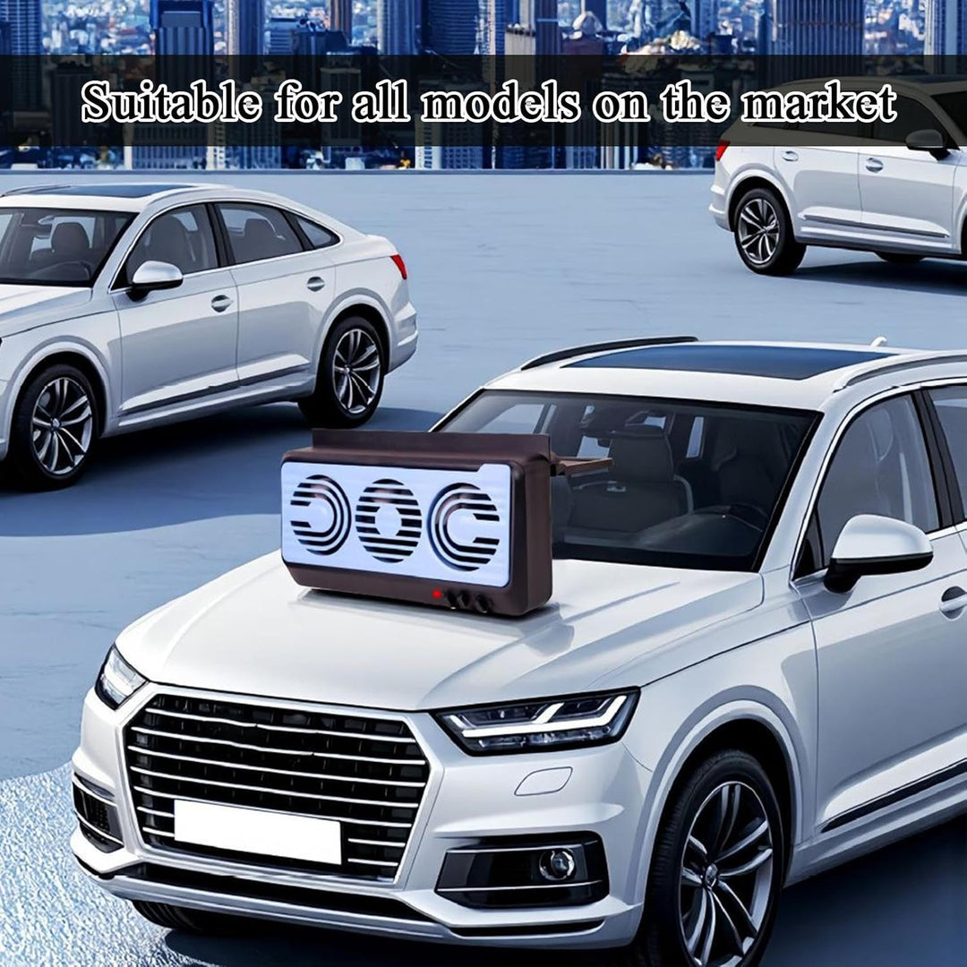 Vehicle gadget: solar car window fan ensuring fresh air circulation in parked cars.