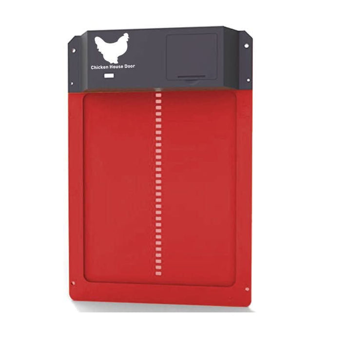 Modern automatic chicken coop door; a vital pet accessory & farm equipment for efficient poultry care and safety.
