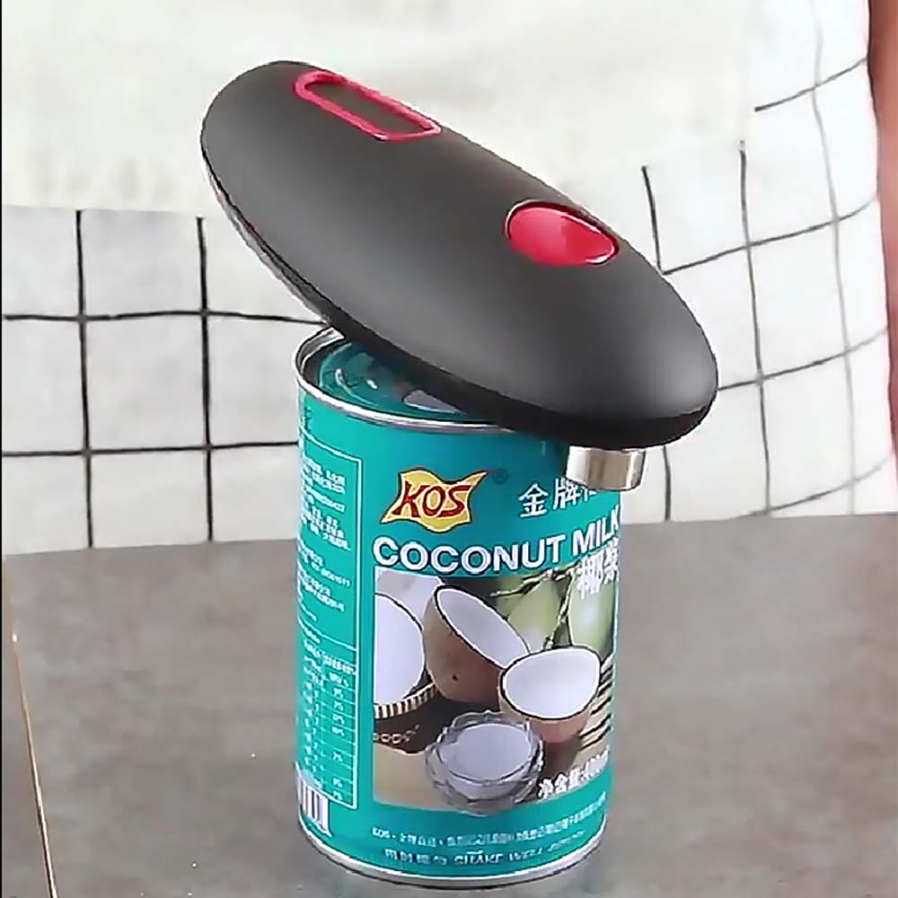 EasyOpener automatic electric can opener for quick, convenient, & hands-free food preparation.