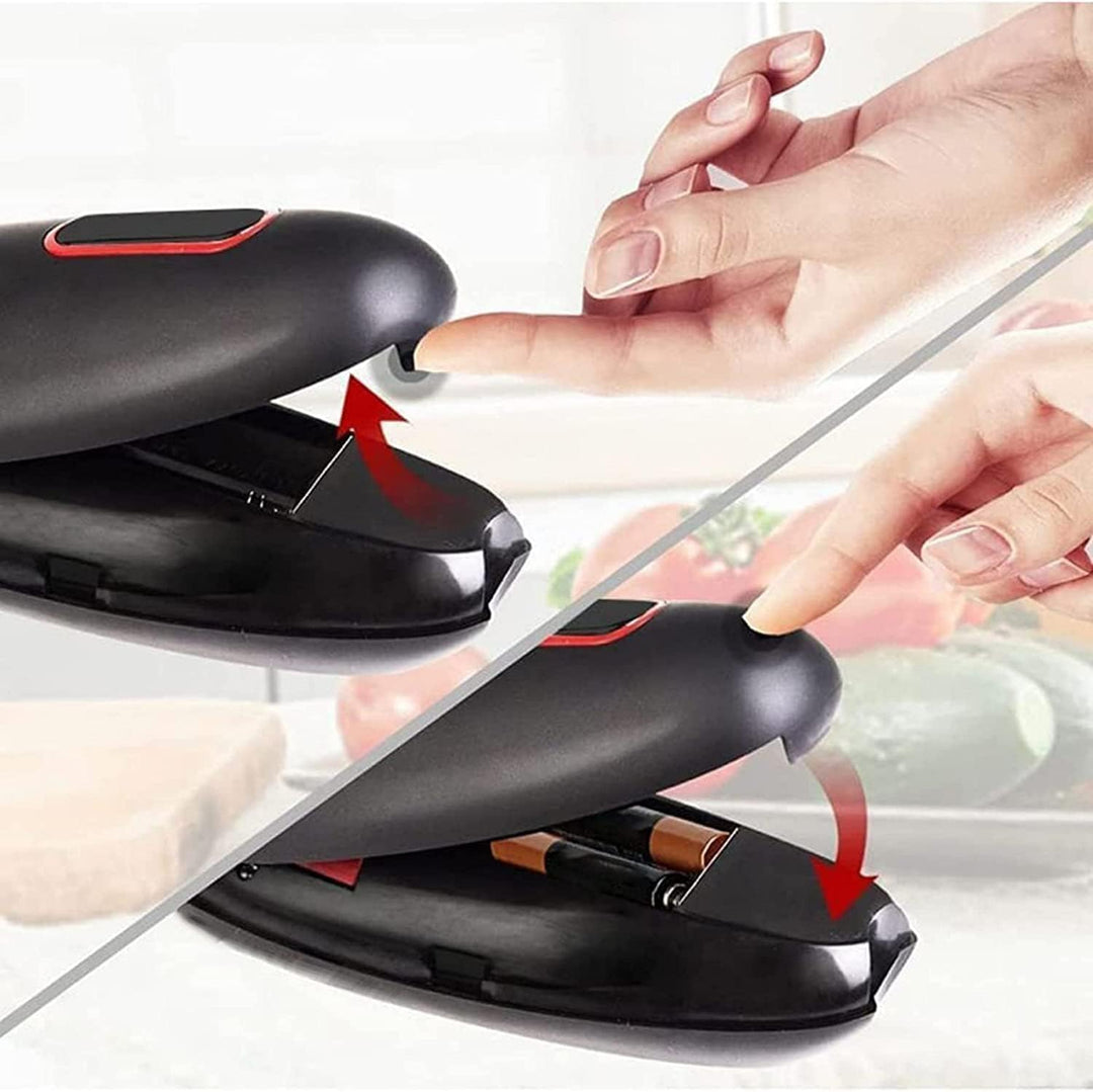 Hands-free automatic electric can opener, a smart kitchen gadget for quick & safe can opening.
