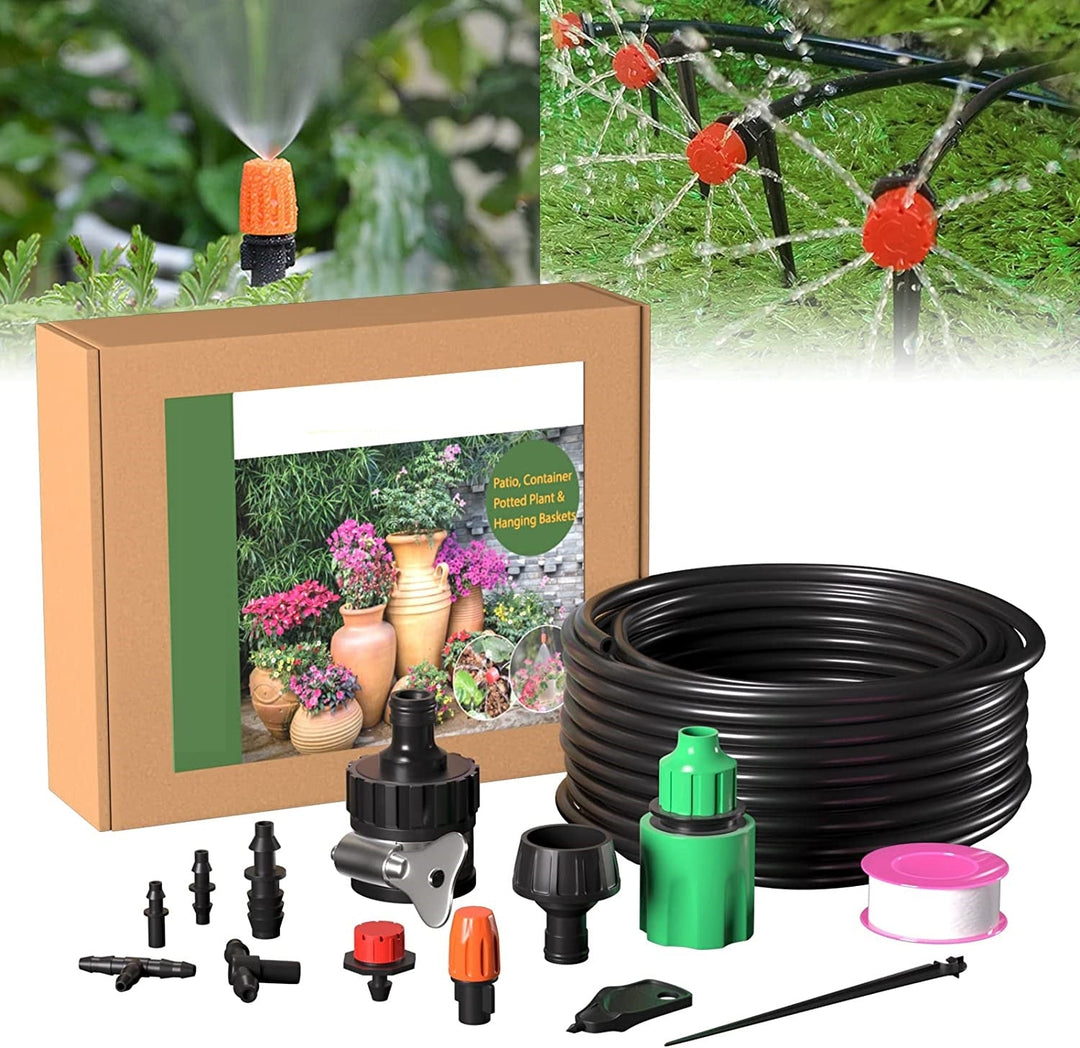 Automatic garden irrigation system for effortless plant watering & efficient drip irrigation.