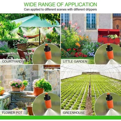 Complete automatic garden irrigation kit for all plants, ensuring optimal water distribution & care.
