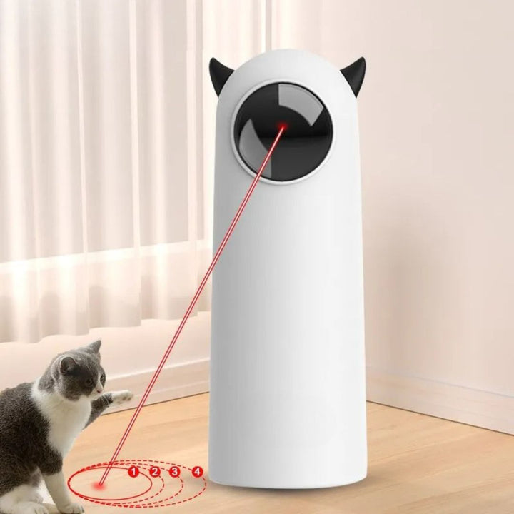 Indoor cat automatic laser toy for engaging playtime, active exercise, and mental stimulation.