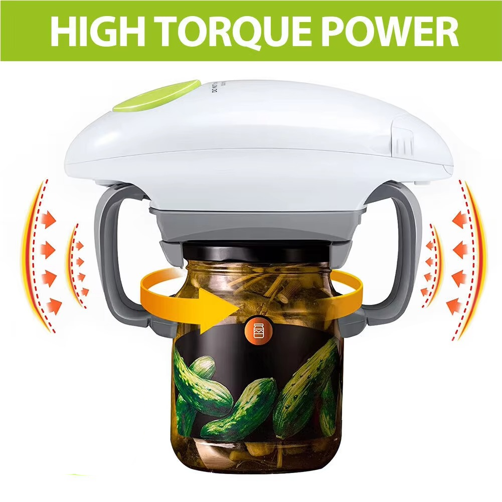 Unisex automatic one-touch can & jar opener, a powerful & easy grip kitchen gadget.