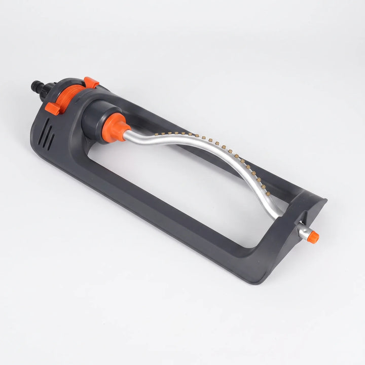 Durable oscillating garden sprinkler with adjustable spray patterns for efficient lawn and yard watering.