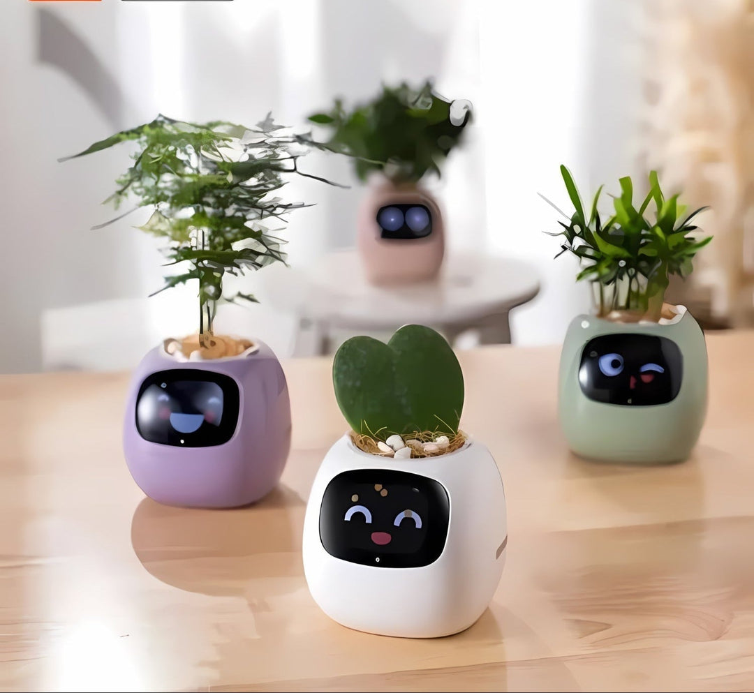 Automatic Smart Plant Pot with Self-Watering System, perfect for easy indoor garden plant care.