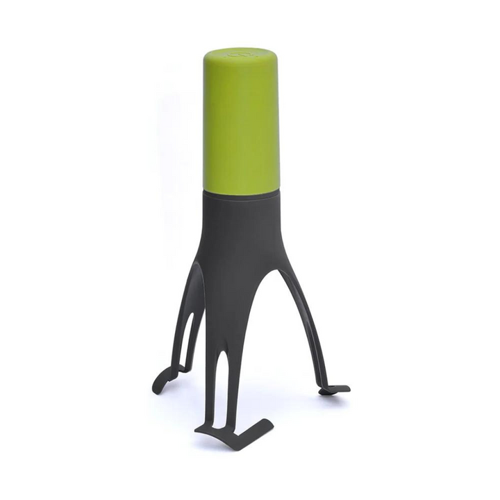 Automatic StirEase spoon, hands-free kitchen gadget for effortless stirring of sauces & soups. Stainless steel.