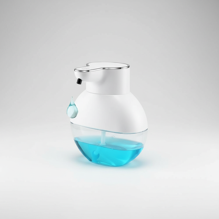 TouchlessEase automatic gel and foam soap dispenser, battery-operated, for a germ-free bathroom or kitchen