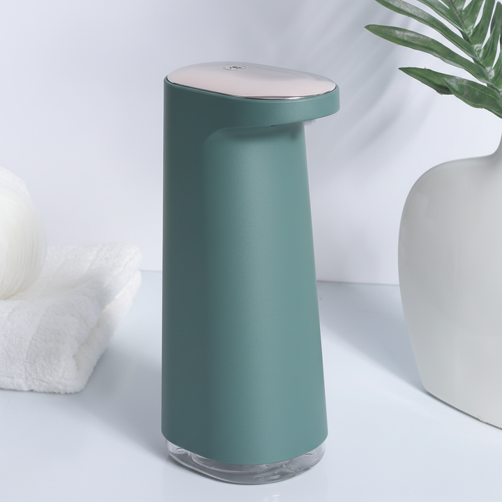 White touchless foam soap dispenser, automatic, perfect bathroom accessory