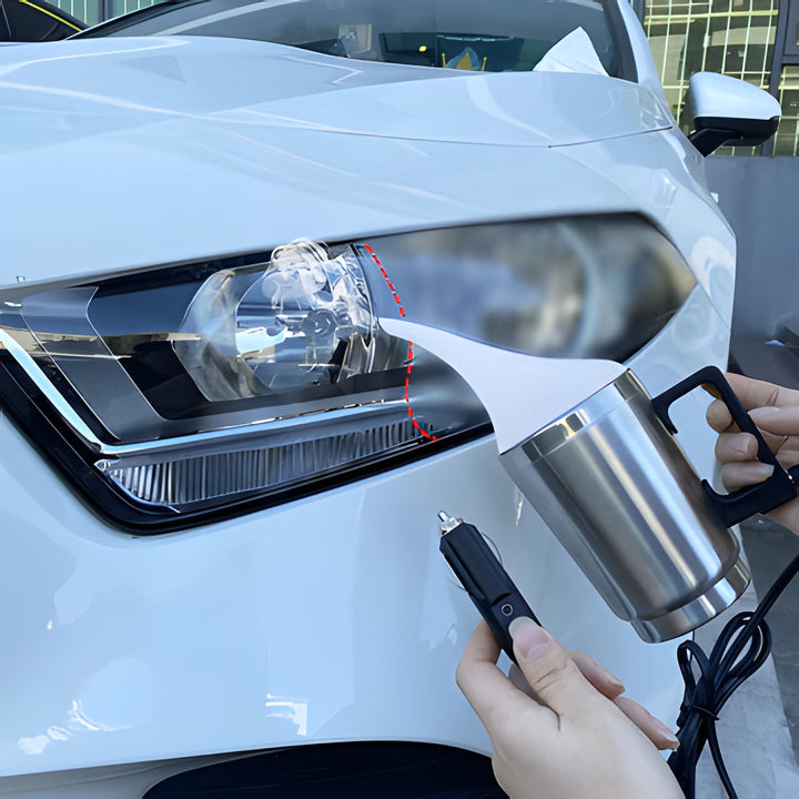 Clear automotive headlight restoration kit. Repairs hazy, yellowed headlights for brighter, safer night driving.