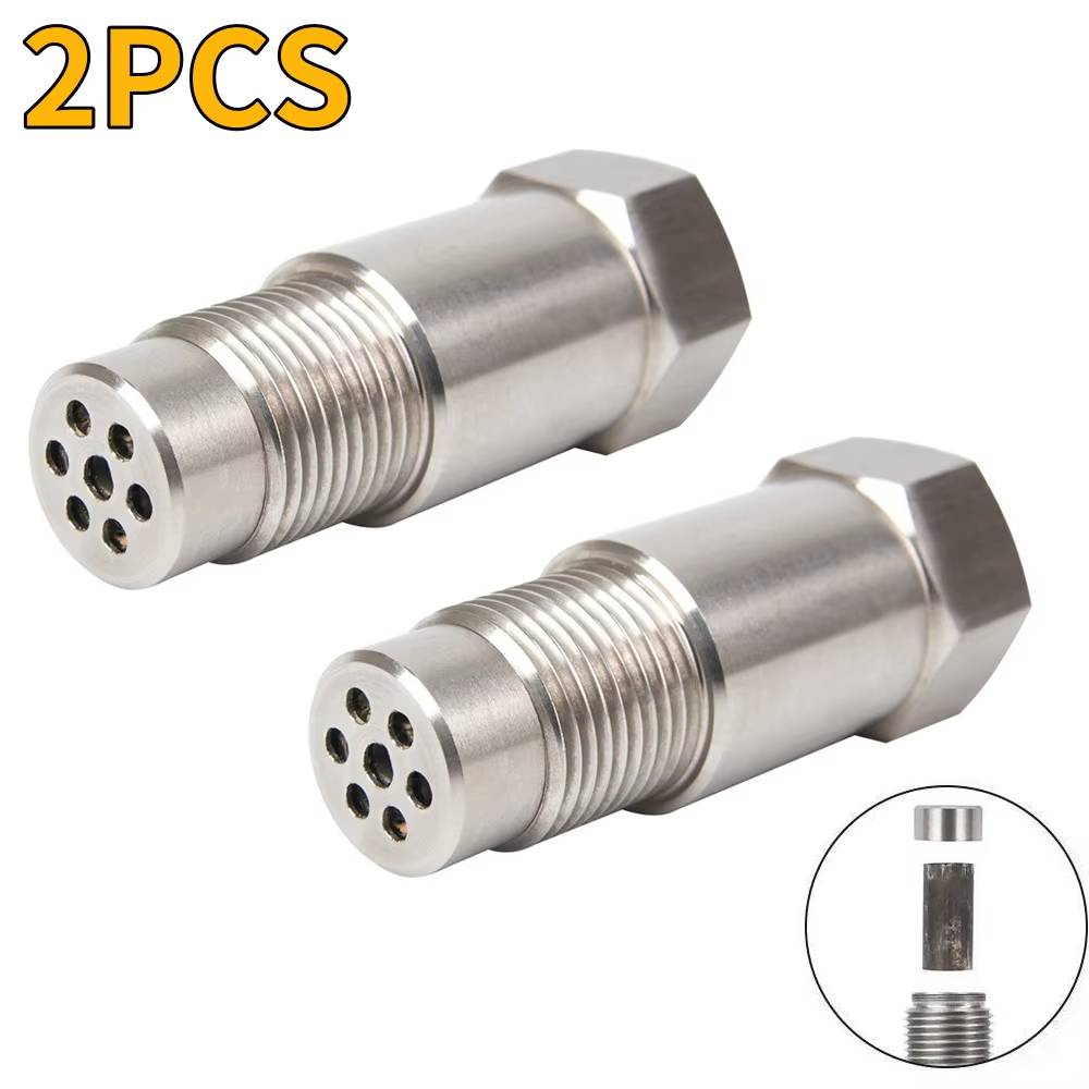 Car CEL fix O2 sensor eliminator adapter with mini catalytic converter to clear check engine light.