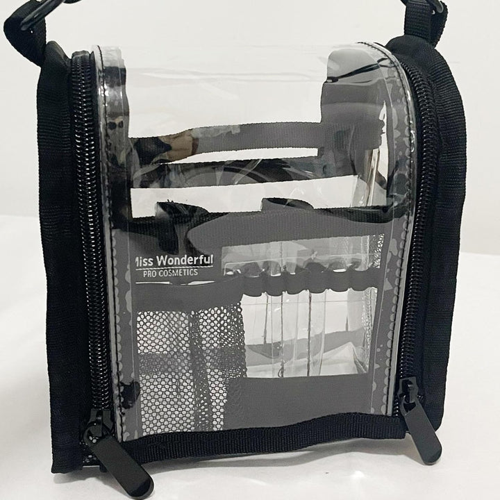 Waterproof Aveline PVC cosmetic organizer, perfect for women's travel and daily storage needs.