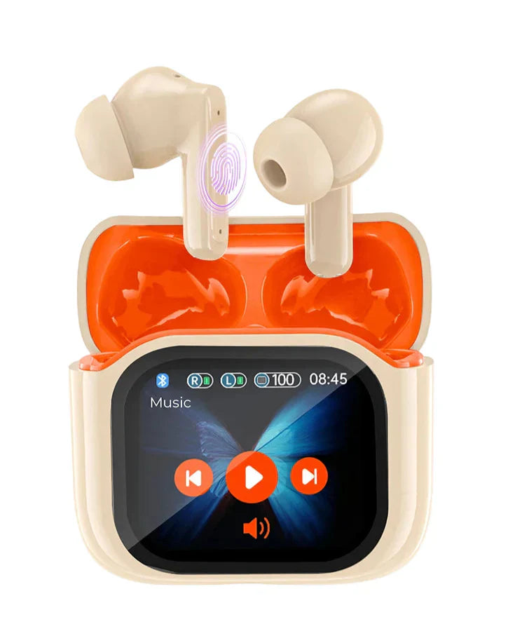 Avelora touch screen translation headphones with active noise cancellation technology